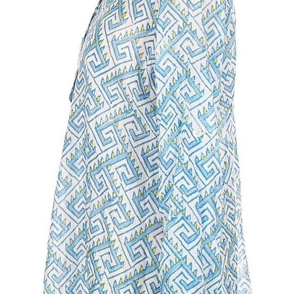 Oliphant Blue and Green Geometric Dress - Picture 4 of 5